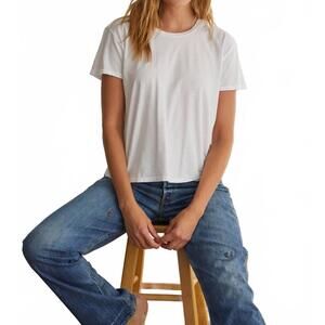 NEW PERFECTWHITETEE harley cotton short sleeve tee in white